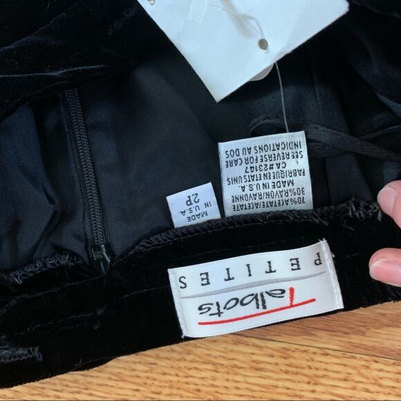 Talbots black velour pencil skirt - Picture 6 of 7